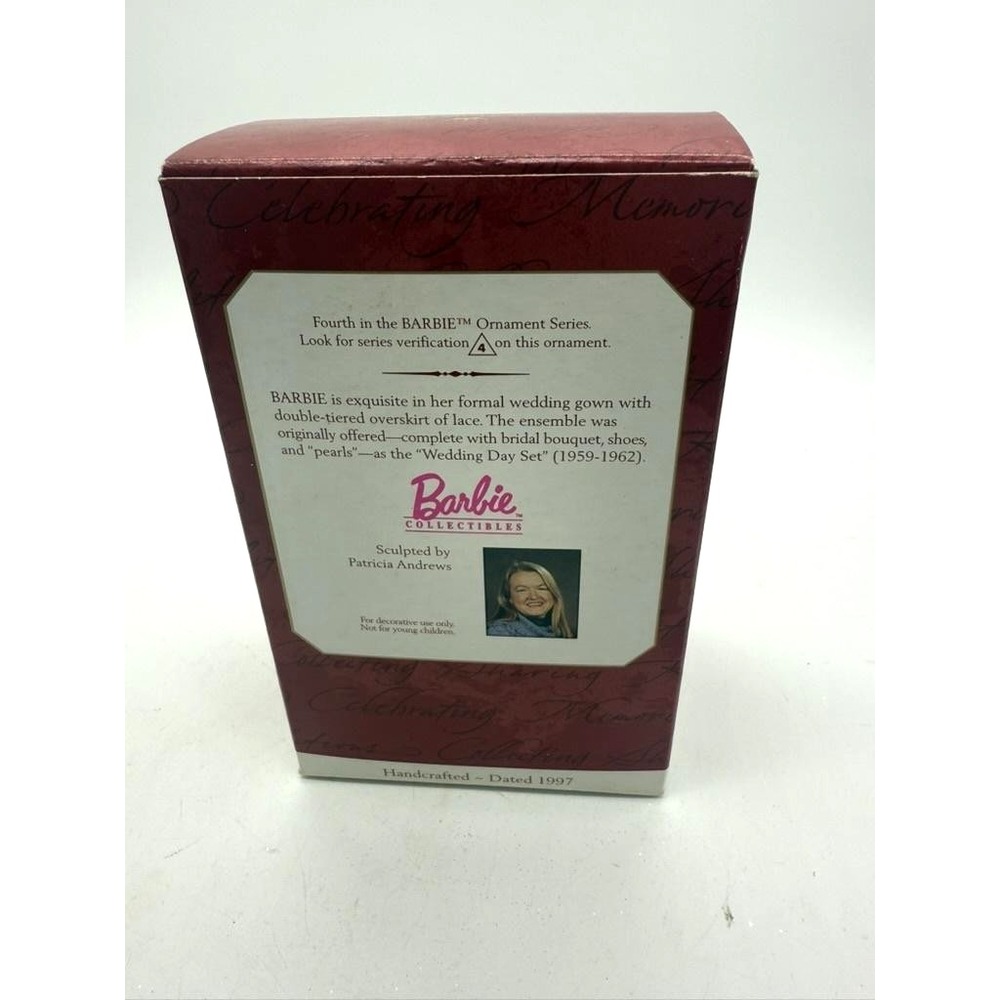 Vintage Hallmark Barbie Wedding Day Keepsake Ornament 1997 Boxed Collector - Picture 7 of 8